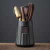 6Pcs/Set Tea Ceremony Heat-resistant Tea Canister Tools Wooden Chinese Gongfu Teaspoon Tea Tong Needle Set Tearoom Supplies