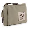 Porte-monnaie avec porte-badge transparent et porte-clés Chat Coloré [Queue Porte-Bonheur] Poche pour Femme, Étui, Anneau, Motif, Léger, Moelleux, (vert)