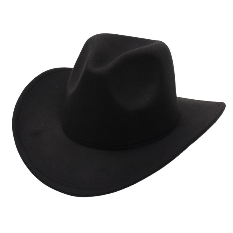 Simple Children'S Top Hat Bare Cowboy Hat Performance Jazz Hat Children'S Felt Hat Dance Troupe Wool Hat