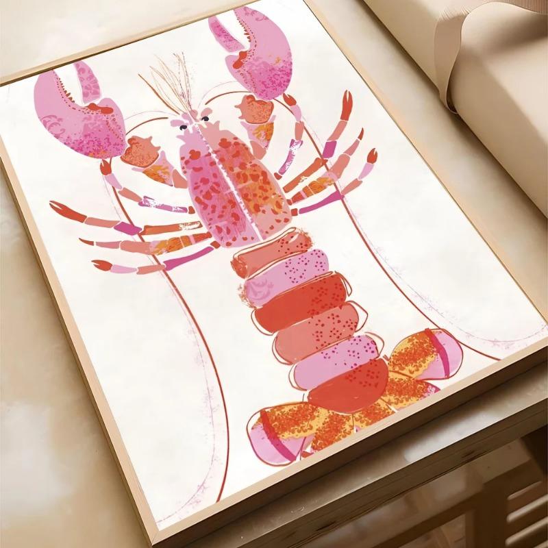 

Холст Живопись Цветной Лобстер Рыба Океан Постер Дом Гостиная Спальня Бар Кафе Арт Декор Настенный Декор 21cm×30cm NoFrame