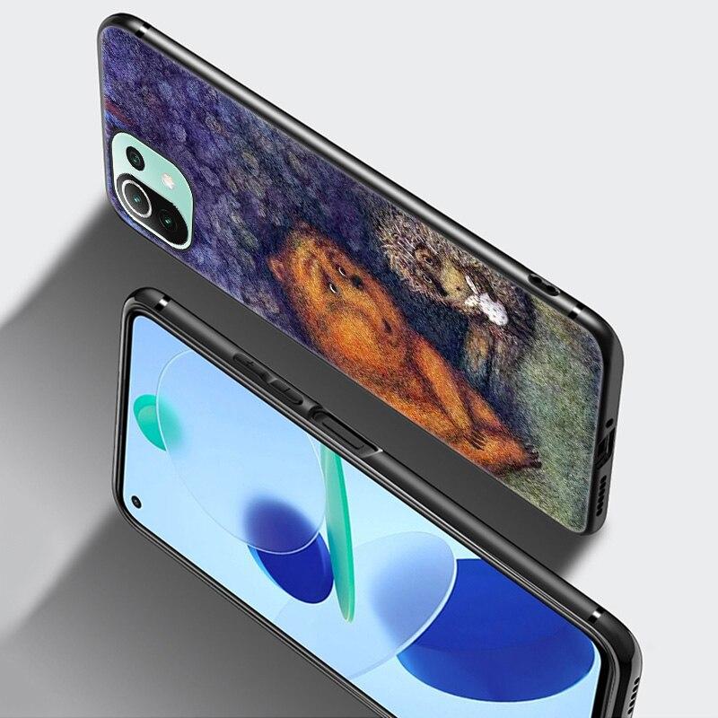 Custodia per Telefono Riccio nella Nebbia Per Xiaomi Mi 11 Lite NE 11i 10T 11T Pro A2 A3 Lite POCO F3 M3 M4 C31 X3 Pro NFC GT Cover Nera