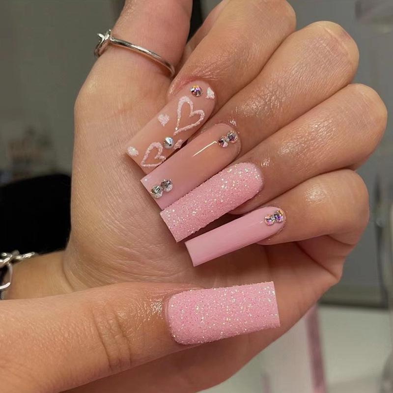 Cross-Border Wearable Nail Art: Super Long Press-On False Nail Tips