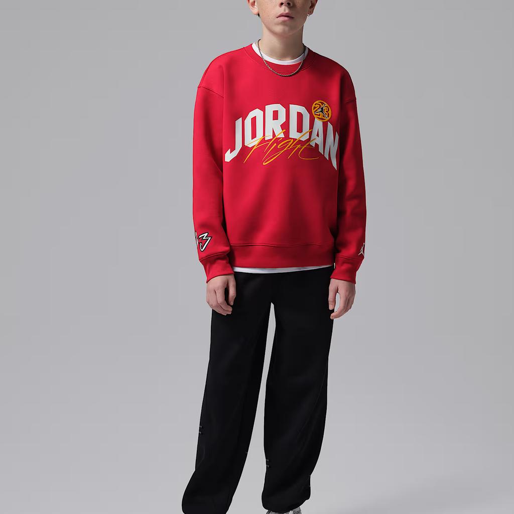 Jordan Sweatshirt FW25 Dynasty Interlock Flight Comfortable Crew Neck Knit Long Sleeve Kids Kids sweatshirts IU5376-687