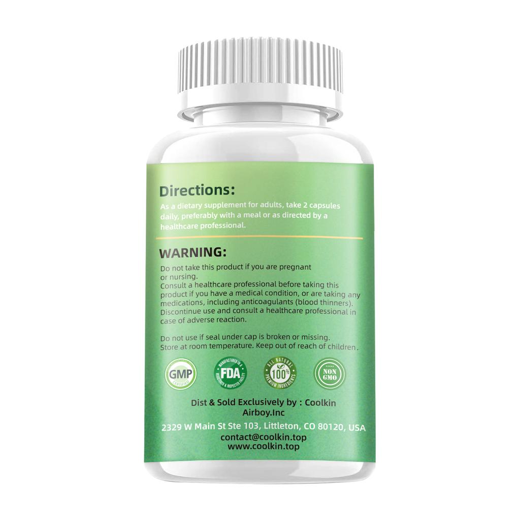 Ginkgo Biloba Extract Capsules, Natural Supplement, Easily Absorbed, Suitable for Adults.