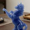 Faux Crystal Horse Statue Small Hand Blown Glass Horse Chinese Feng Shui Figurine Collectible Animal Sculpture for Home Office Desk Table Decor