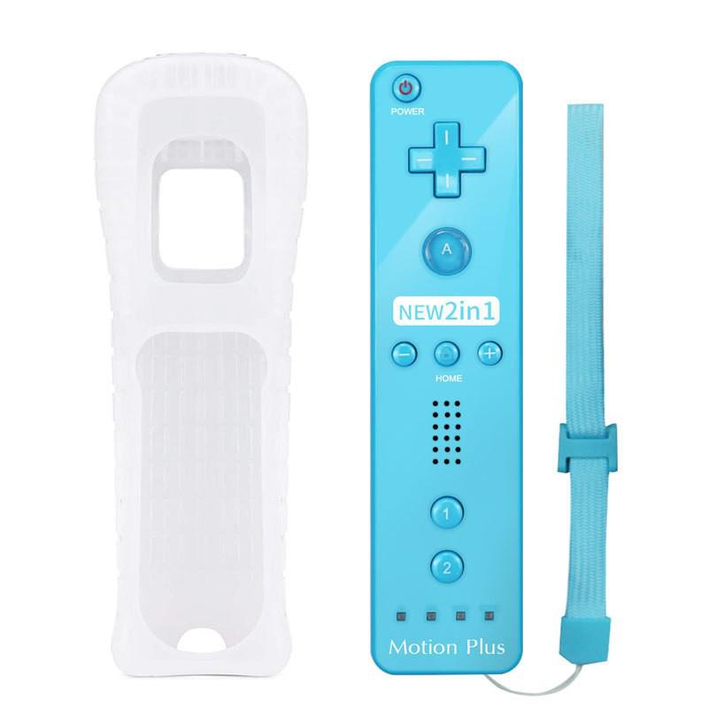 Neutral Style Wii Wireless Game Controller with Straight and Curved Handles and Built-in Accelerator