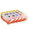 Hemei Vide Rechargeable D'encre Cartouche De Rechange Pour Canon Pgi-525 Cli-526, Fonctionne Avec Pixma Mg5250 Mg5350 Mg5150 Ip485