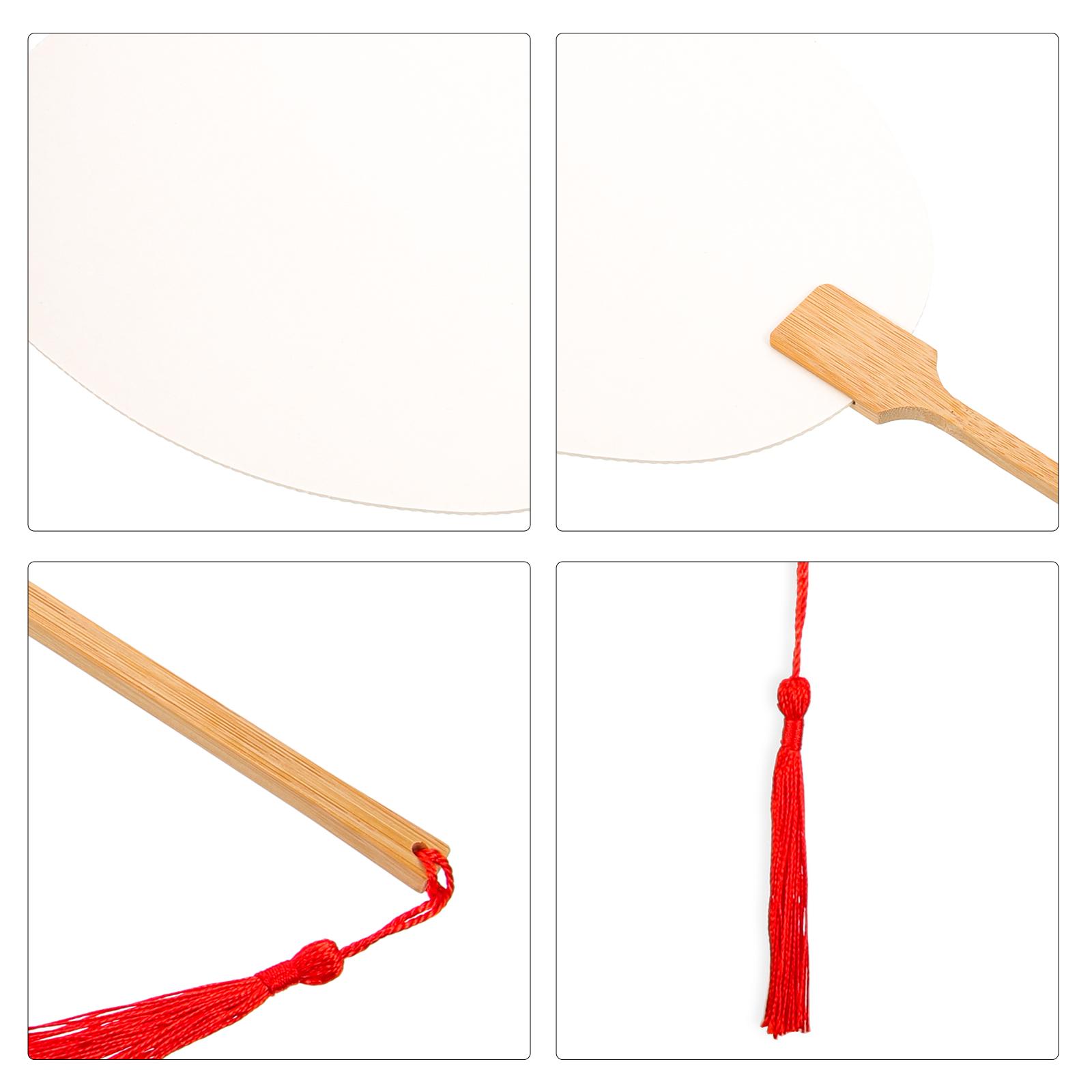

2 Pcs Ancient Fan Stage Graffiti Hand Blank Fans Grace Materials Handheld Wood DIY Practical