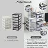 Multi-Drawer Plastic Storage Cabinet for Office and Home Desk Organization