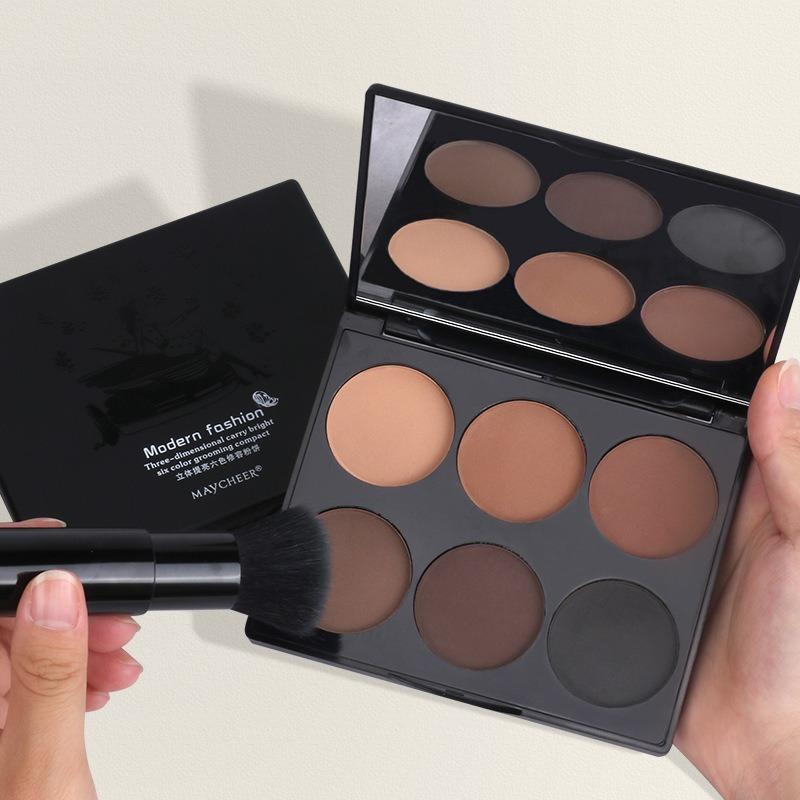 Polvo Contorno Alto Brillo y Sombra Polvo Contorno Sombra para Nariz y Sombra Lateral Polvo Fijador