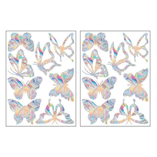 

2 Sheets Rainbow Window Clings to Prevent Bird Strikes Decorative Prism A