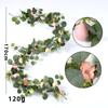 Green Leaf Easter Eggs Tactile Soft Rubber Simulation Flowers Vine Decorations Colorful Egg Artificial Eucalyptus