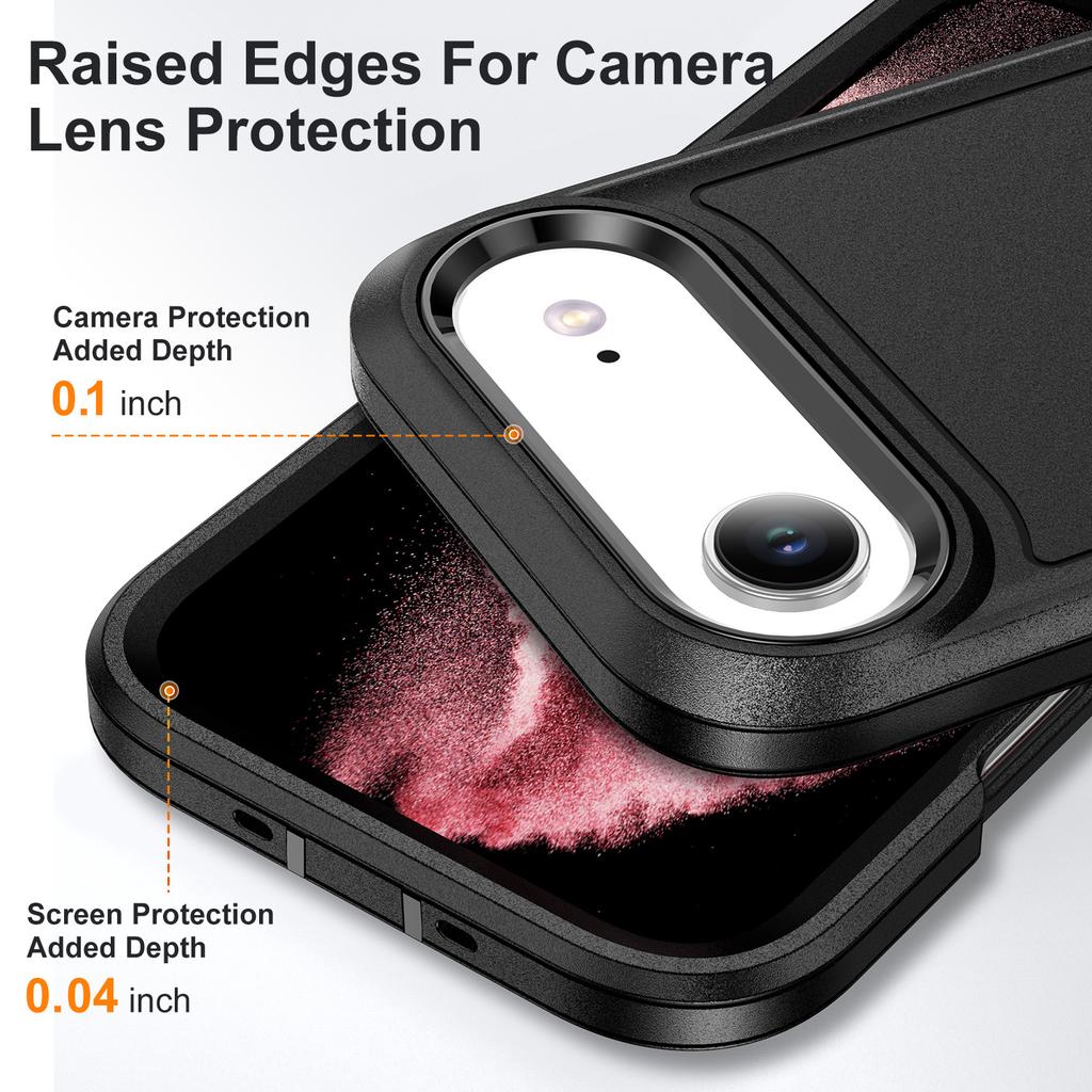 For iPhone 17 Air Case PC+Silicone+EVA 3 in 1 Shockproof Phone Cover