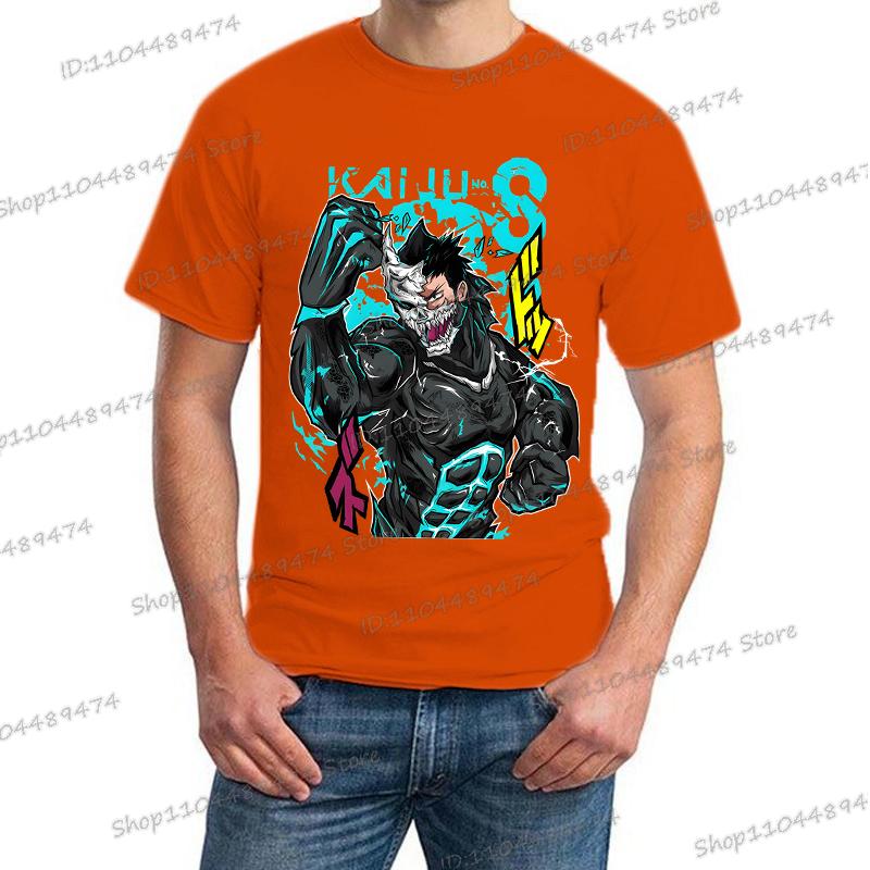 Japanisches Anime Kaiju No 8 T-Shirt Herren Punk-Stil Soshiro Hoshina T-Shirts Manga-Liebhaber Geschenkshirt Grafik Unisex Kaiju No 8 T-Shirt