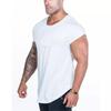 Herren Einfarbiges Baumwoll-Gym-Tanktop - Ärmelloses Trainingsshirt mit Slim Fit