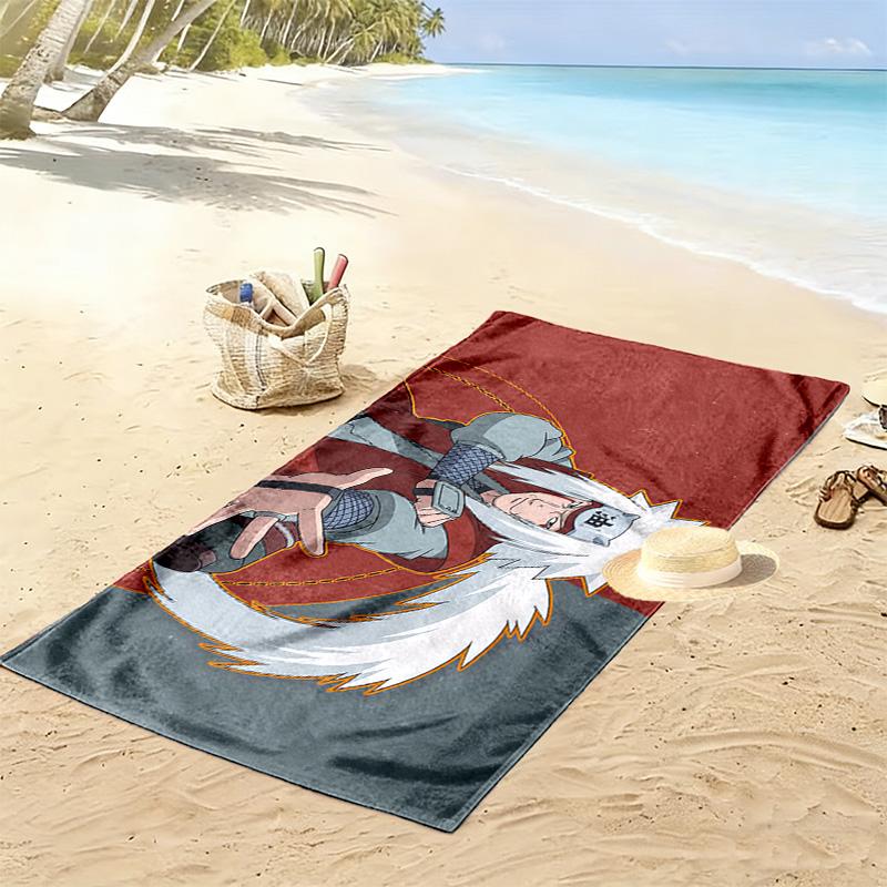 Jiraiya Dark Style Print Beach Towel, Large Soft Quick Dry Towel for Beach Camping Swimming