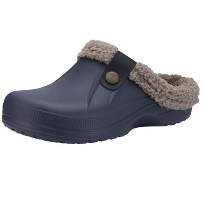 Fashion Litfun Plush Lining Clogs Slippers For Men Women Waterproof Non-slip Fuzzy Home Slippers Outdoor Furry Warm Cozy Garden Clogs