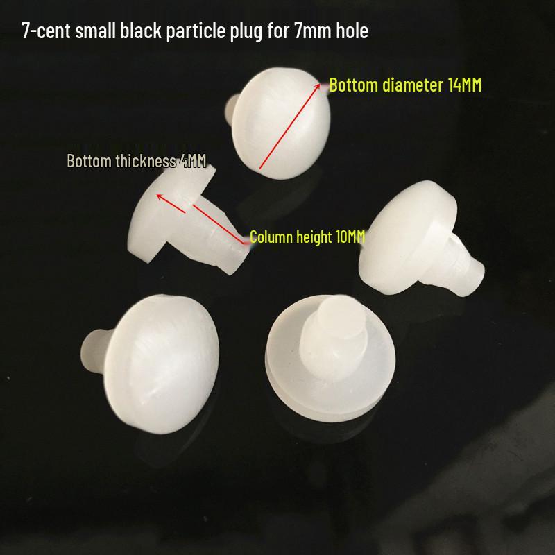 Weiße Gummi-Stuhl- und Hockerbein-Pads: 5-10-Loch-Stecker, Kollisionsschutz, Rutschfeste Fußnägel mit Edelstahl.