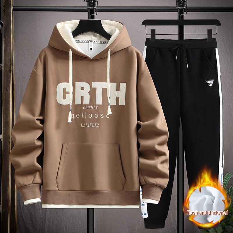 Huggorm Herr Huvtröja - Avslappnad, Tjock Sammet, Lös Passform, Trendig Ungdomsstil för Vår och Höst.