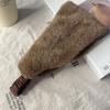 Solid Color Fluffy Plush Headband Wide Design Turban Hat Fashion Headwear  Daily Wear