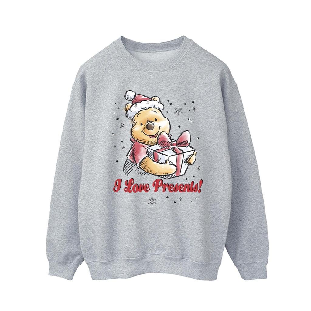 Disney Mens Winnie The Pooh Love Presents Sweatshirt