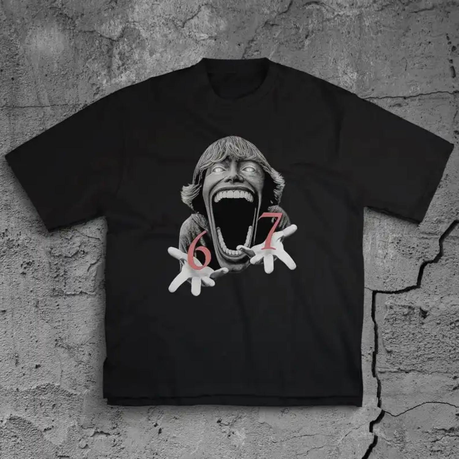 

67 Meme Shirt - Funny Streetwear Tee, Six Seven Graphic T-Shirt, Gift for Men S чёрный