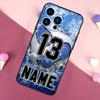 PERSONALIZED NAME Hockey BASKETBALL Phone Case For iPhone 16 15 14 13 12 11 Pro X XR XS Max Plus Soft Shell TPU Cover