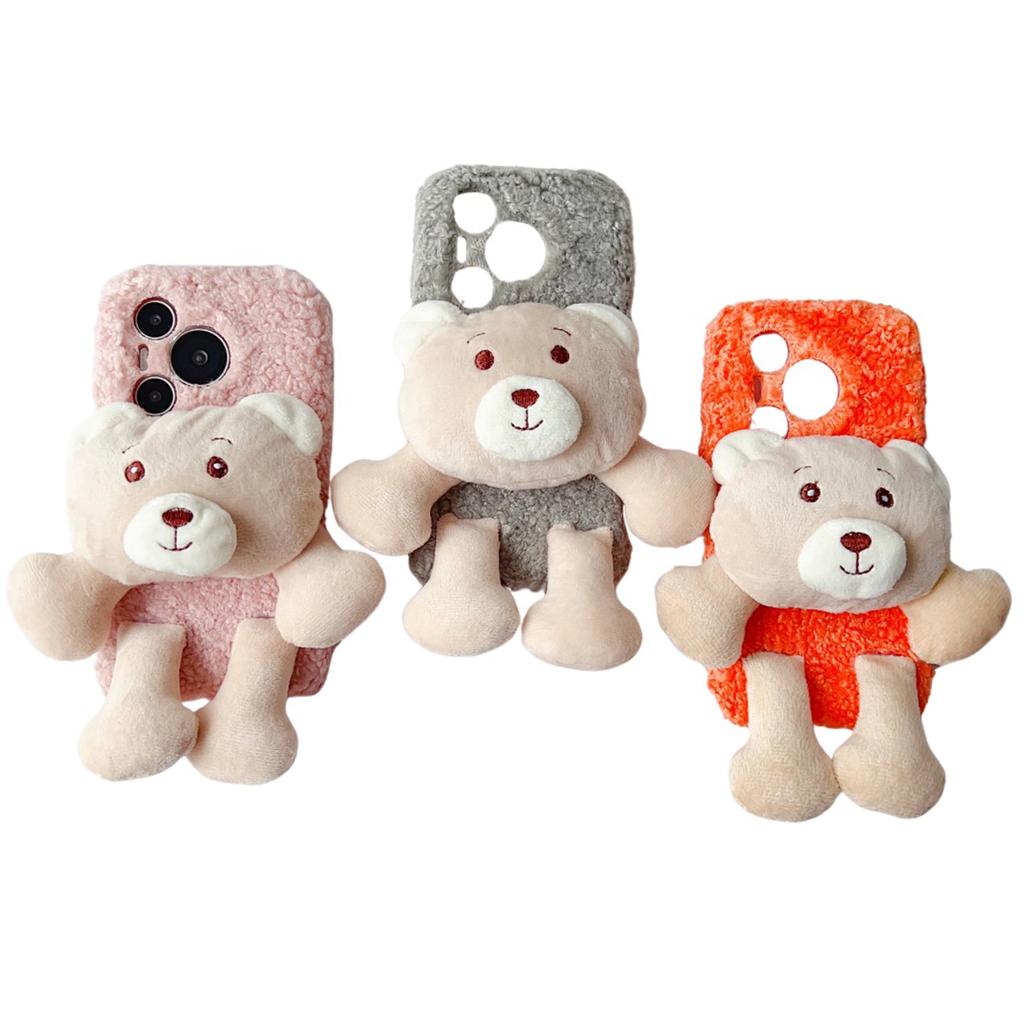 For Huawei Pura 70 Case Plush Bear Soft Fluff TPU Protective Phone Cover