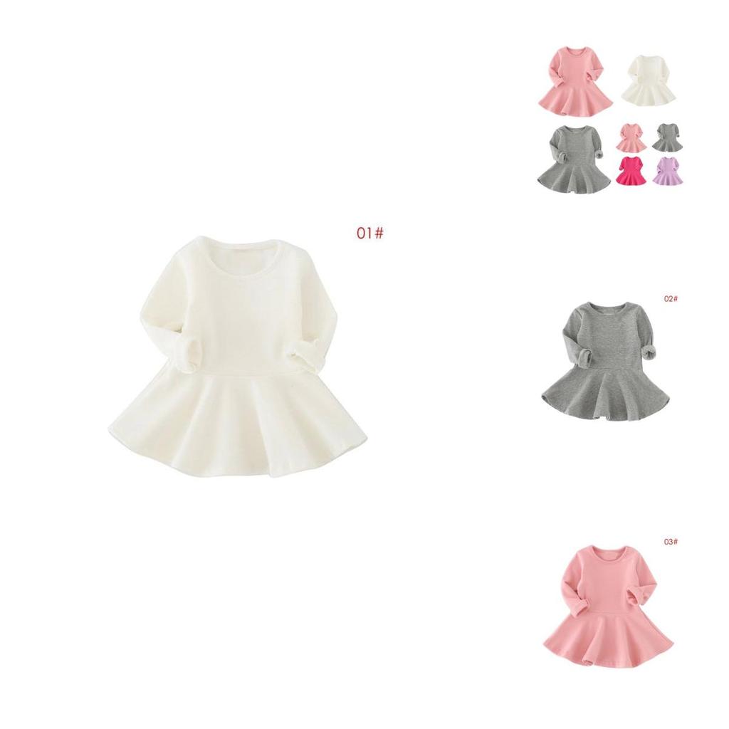 Elegantes Prinzessinnenkleid für kleine Mädchen mit langen Ärmeln für Winterfeiern