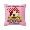 Luxury Funny Jesus And Pitbull Cushion Cover Xcm Polyester Dog Lover Pillow Case for Car Square Pillowcase Decoration
