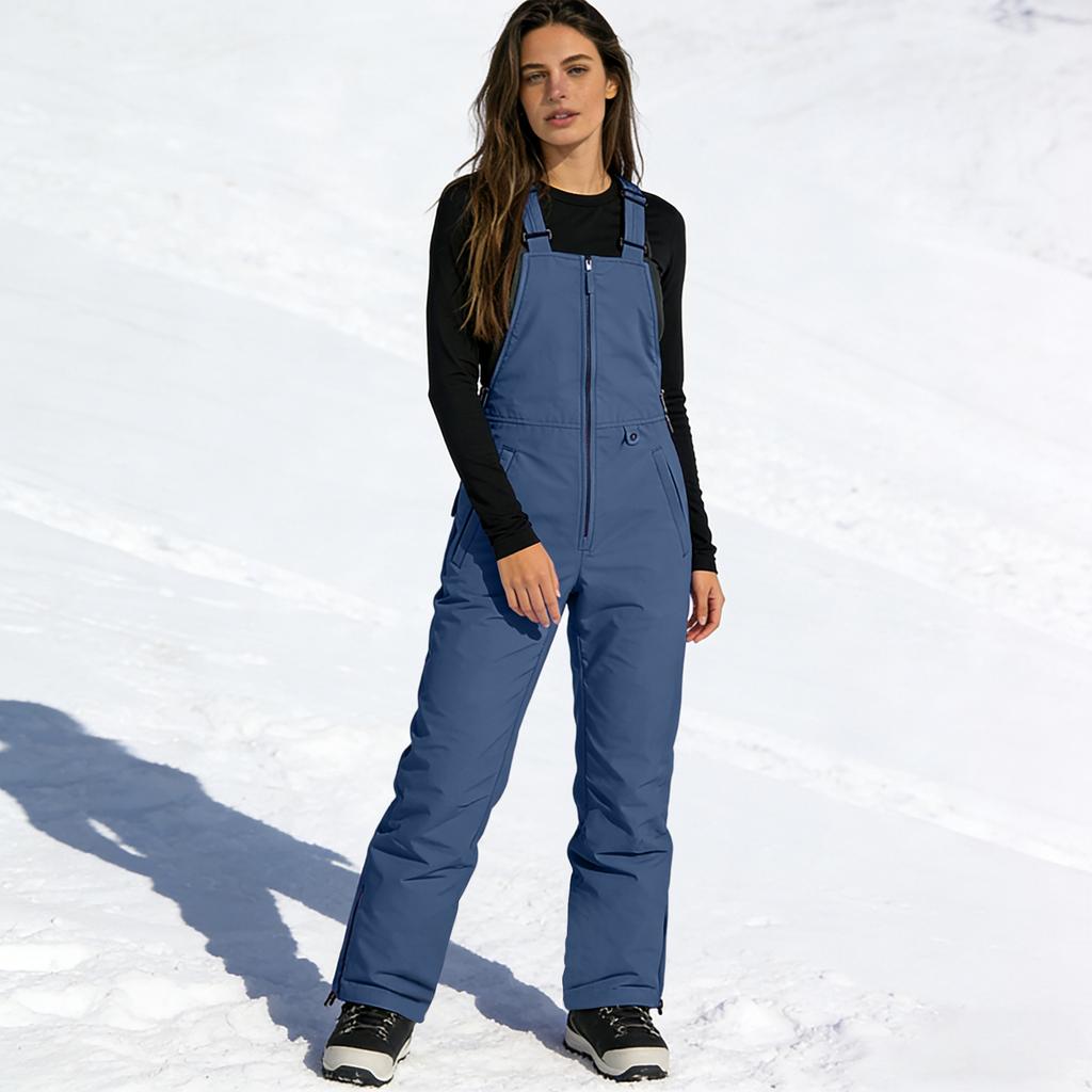 Ski Pants Women Insulated  Ski Bib Overalls Snowboarding Pants Adjustable Shoulder Strap Snowsuit