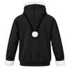 Adult Cute Christmas Plush Patchwork Hooded Sweatshirt with Pet Pocket for Holiday Wear