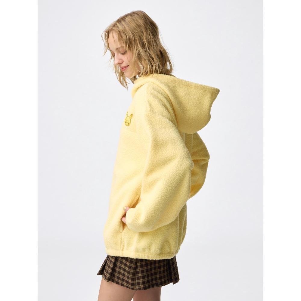 Gu By Uniqlo Boa Fleece Oversized Jacket Pocket Piece