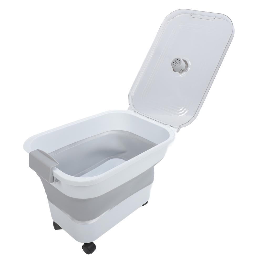 Collapsible Dog Food Storage Container Large Capacity Sealed Folding Pet Food Container with