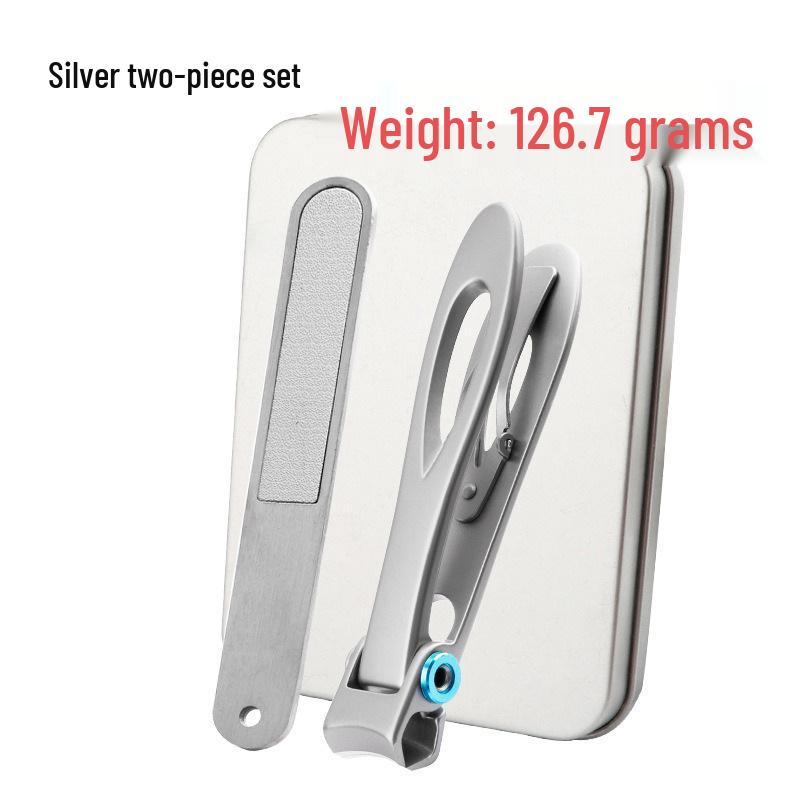 Large Anti-Splash Stainless Steel Nail Clippers - Manicure Set for Thick Toenails