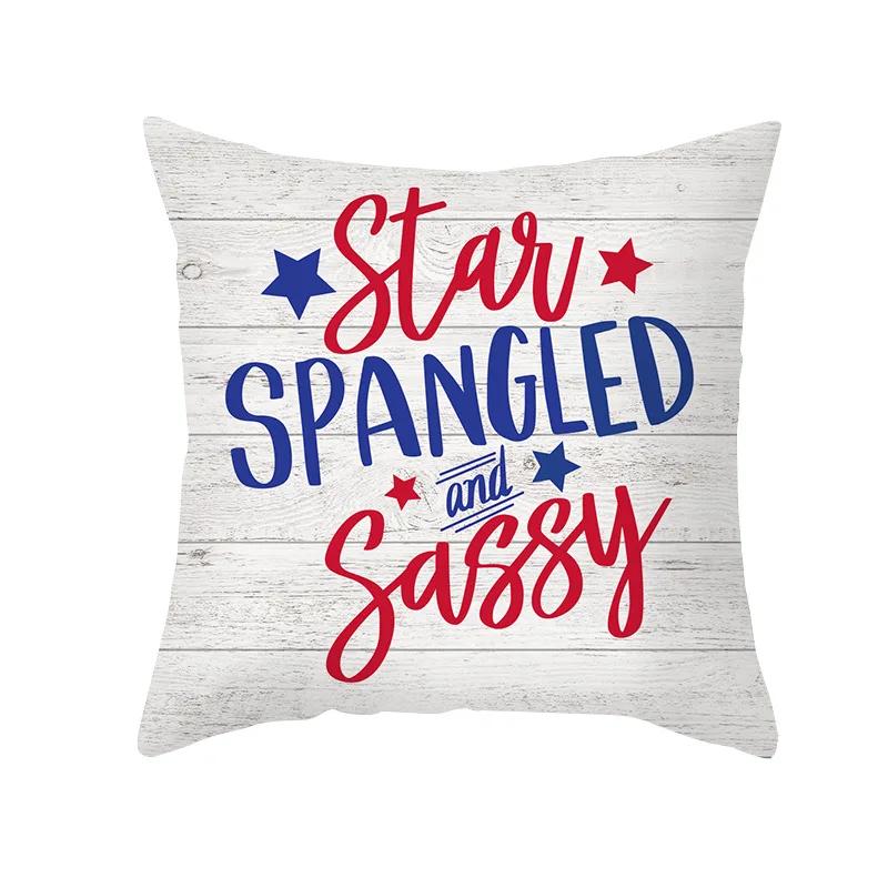 USA July 4th Independence Day Gifts Sofa Decor Throw Pillow Case Home Decorative Cushion Cover Fireworks Printed Pillows Cover