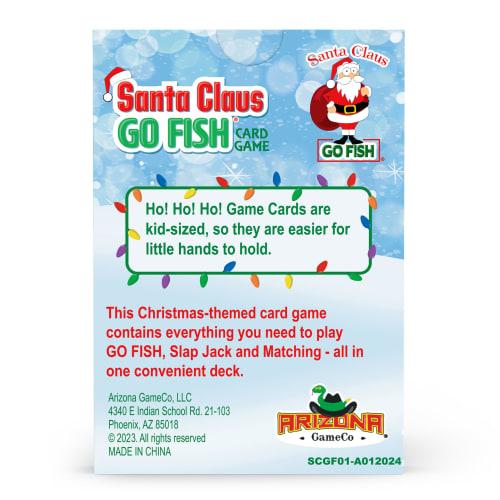 Santa Claus Go Fish ? Family Christmas Game for Kids Ages 4 and Up | Fish, Old Maid, and Slapjack In One Deck (Holiday Stocking Stuffer, Gift for Boys