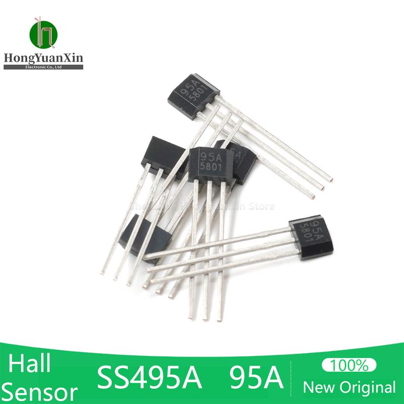 10Pcs/Linear Hall Sensor SS495A  95A TO-92 495A High Sensitivity linear Hall Sensor input 4.5-10.5V, Output Range 0.5-4.5V