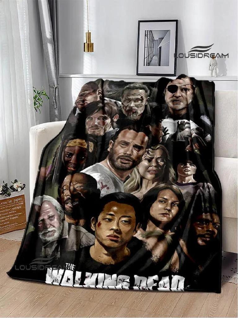 The Walking Dead Print Throw Blanket Soft Flannel Picnic Blanket Warm Cozy Bed Linen Birthday Gift