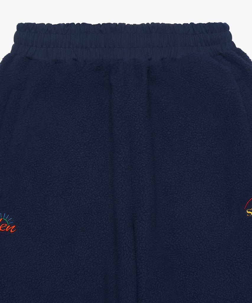 GOLDEN SUNSHINE Sherpa Fleece Jogger Pants_Navy