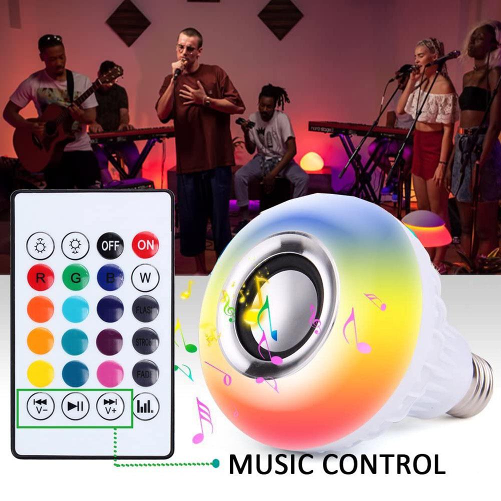Żarówka Bluetooth do muzyki Żarówka LED RGB Zmieniająca kolor z pilotem do Party Dom Sypialnia Bar