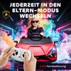 Auto Elettrica per Bambini 12V Auto per Bambini con Telecomando 2.4G, 2 Motori, Veicolo per Bambini con Clacson, LED, Musica, Veicolo Elettrico per Bambini 3-5 Anni, Rosso