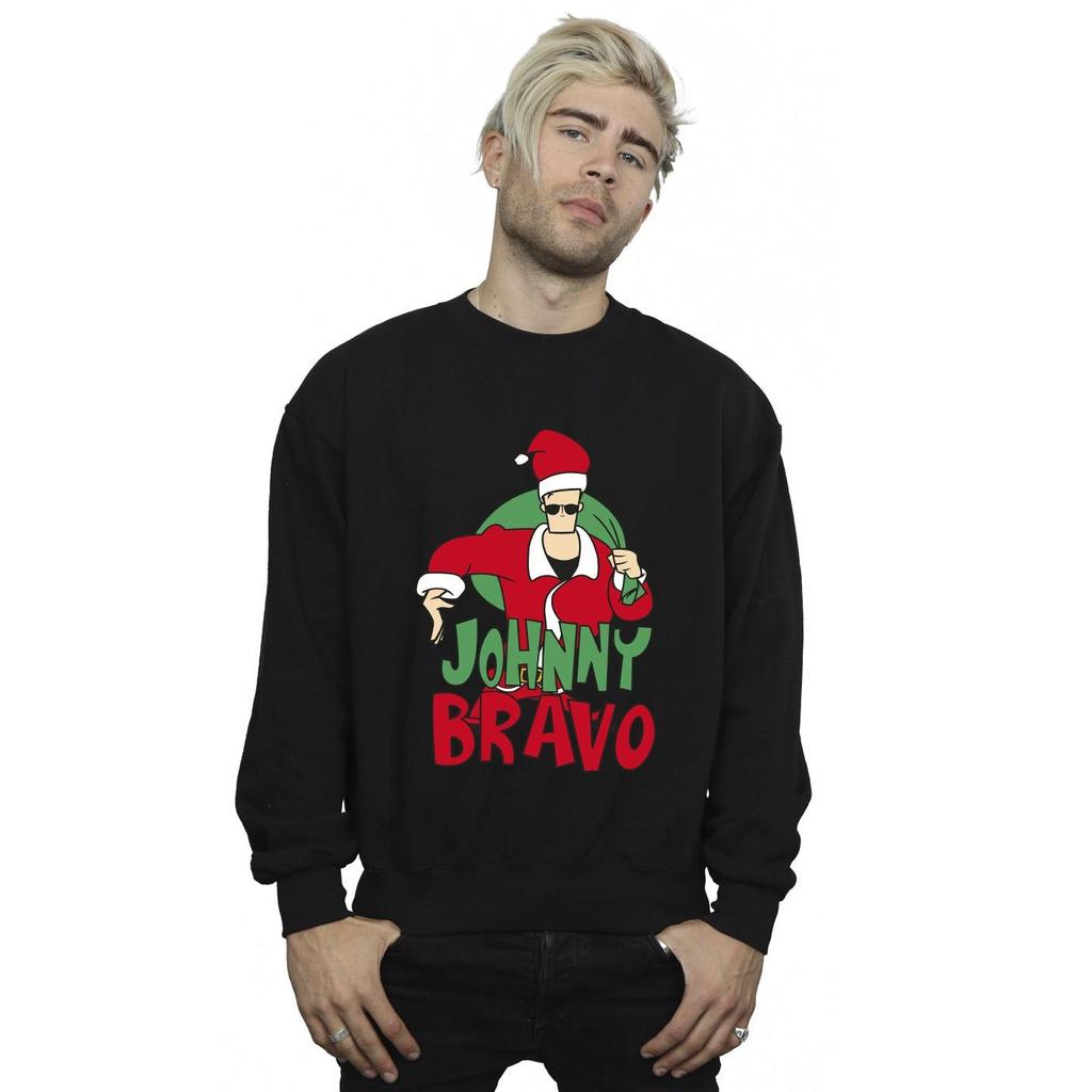 Johnny Bravo Mens Johnny Christmas Sweatshirt