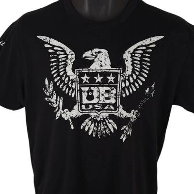 Dave Bray USA 100% Cotton T-shirt Mens Tees Top Mens Size Medium Black Freedom Eagle Never Surrender