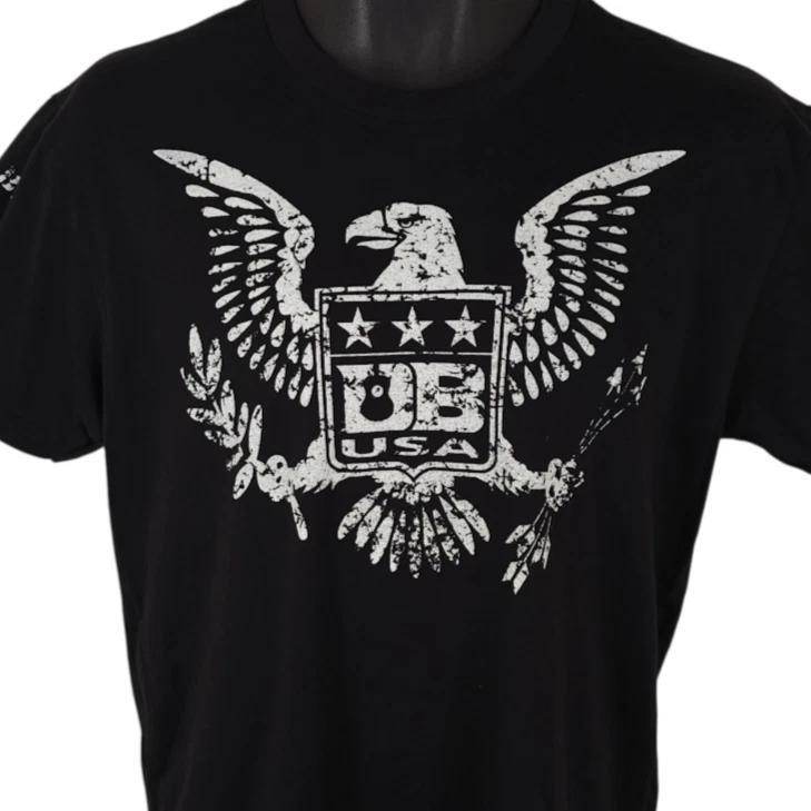 Dave Bray USA Футболка Мужская Размер Средний Черный Орел Свободы Никогда Не Сдаваться 3XL