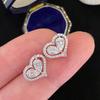 Love Stud Earrings, Light Luxury, Simple, Small, Fresh and Versatile Personality, New Heart-shaped Jewelry