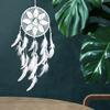 1Pc Leaves Flowers White Feather Dream Catcher Pendant for Wedding Living Room Bedroom Decoration