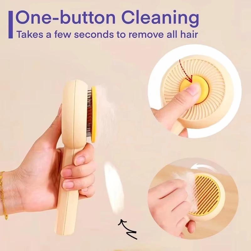 Pet Grooming Brush Cat Detangler Brush Gentle Detangler Comb Pet Grooming Supplies For Cat Bunny Hamster Puppy