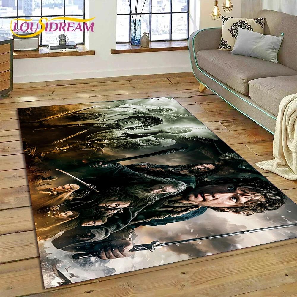 L-Lord of The Rings H-Hobbit Movie Carpet Rug for Bedroom Living Room Home Sofa Decoration,Children Game Large Decor Floor Mat