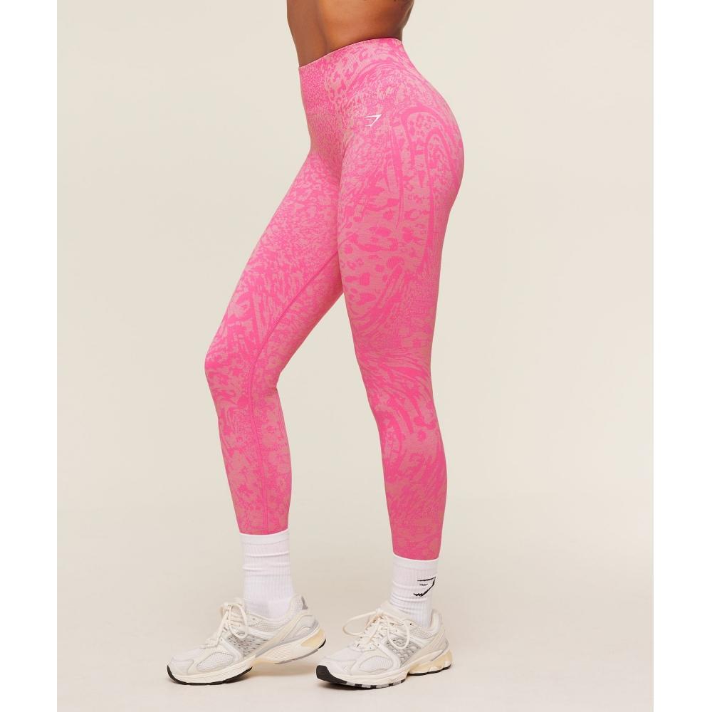 Gymshark Adapt Animal X Whitney Leggings Electric Pink    Sorbet Yellow B6b2k Kdgt